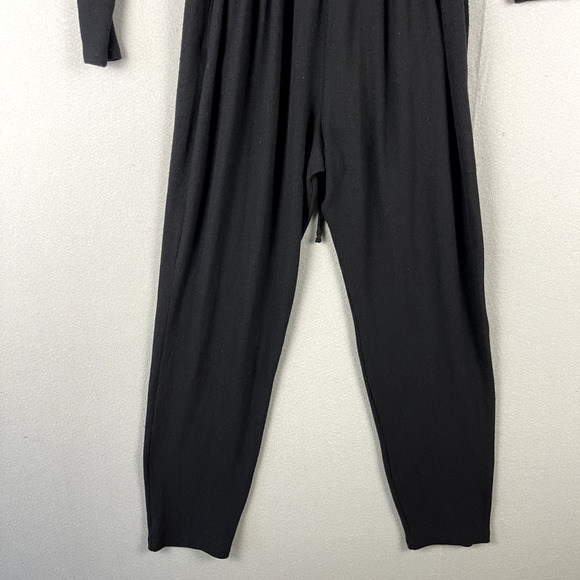 Revolve Enza Costa Jumpsuit Womens Black Modal Jersey Slouch Asymmetrical - Picture 14 of 16